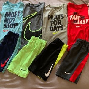 4 NIKE Dry-Fit Shorts Sets for boys size 7